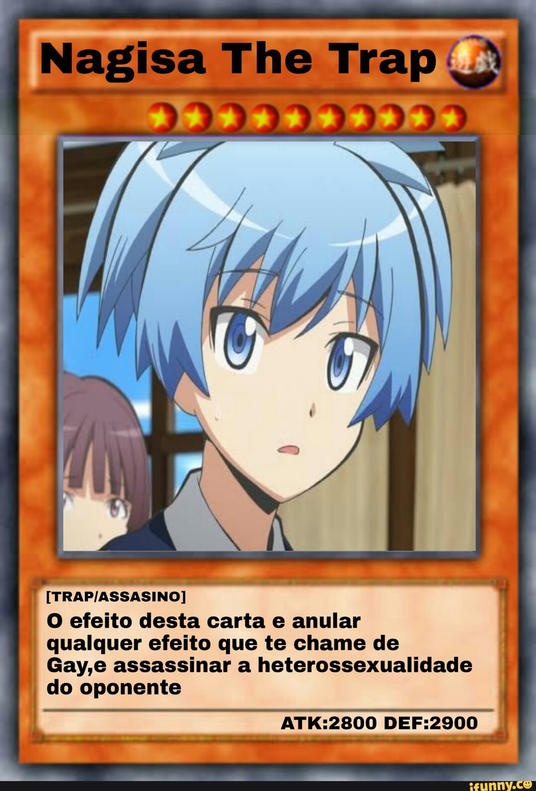 O segundo que comentar é gay ( se ele tiver uma carta reverse o primeiro  vai ser o gay ) - Meme by UzaP :) Memedroid