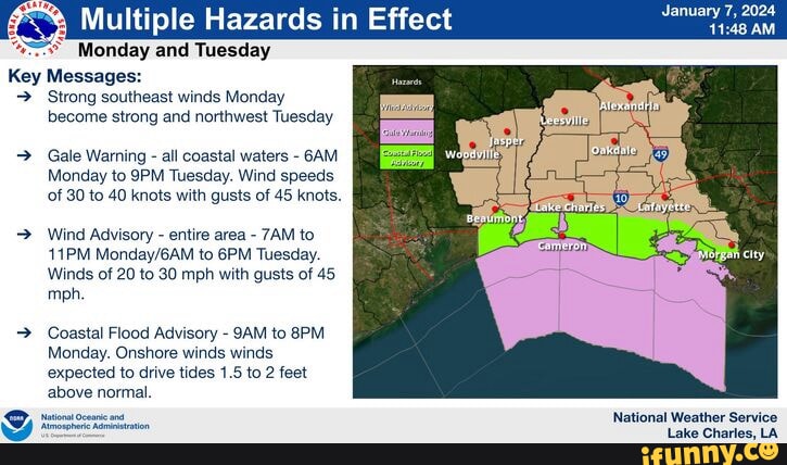 Multiple Hazards in Effect Monday and Tuesday Key Messages: Strong ...