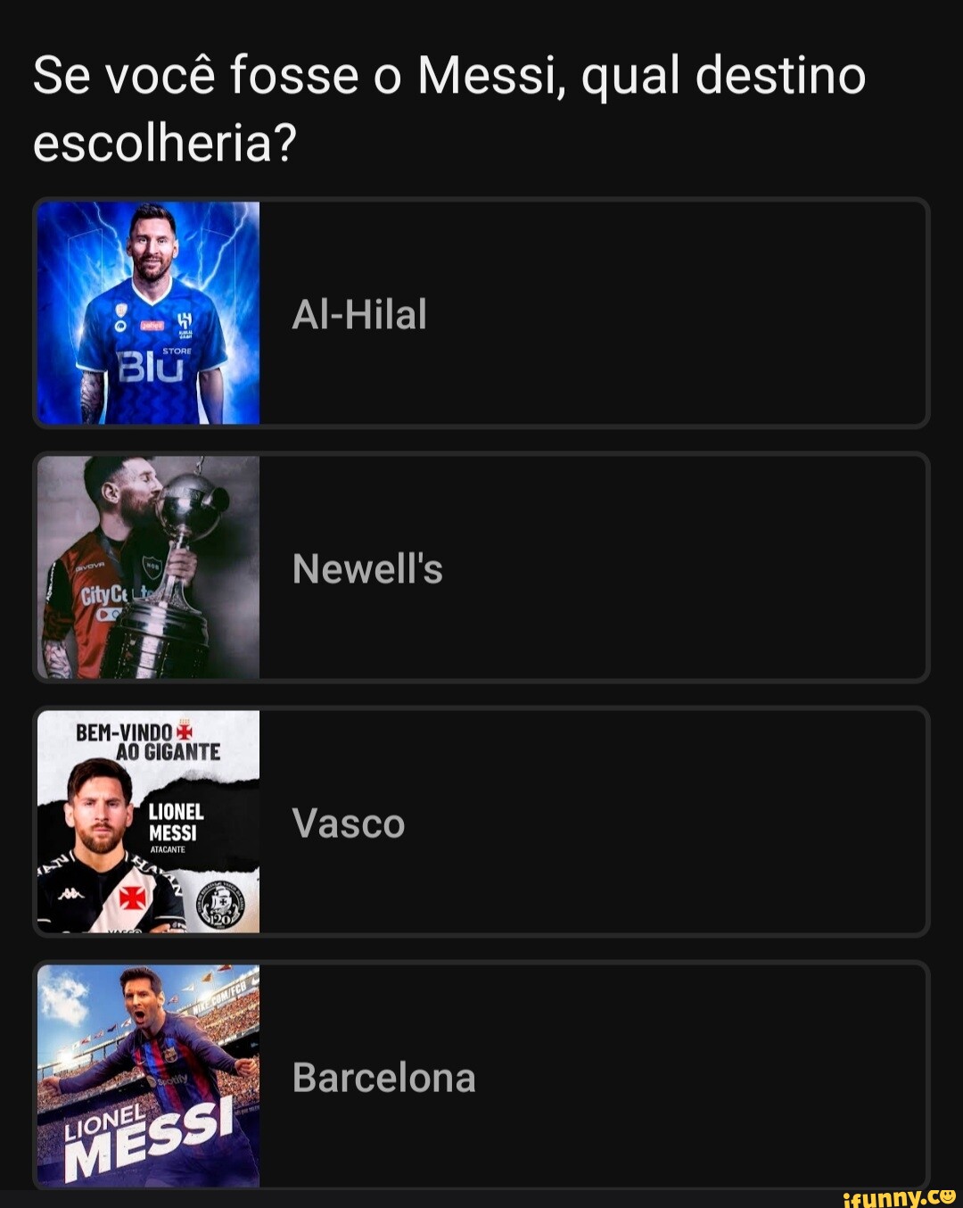 Bom Vasco: Por que você e Messi estão vendo nome do Vasco em todas