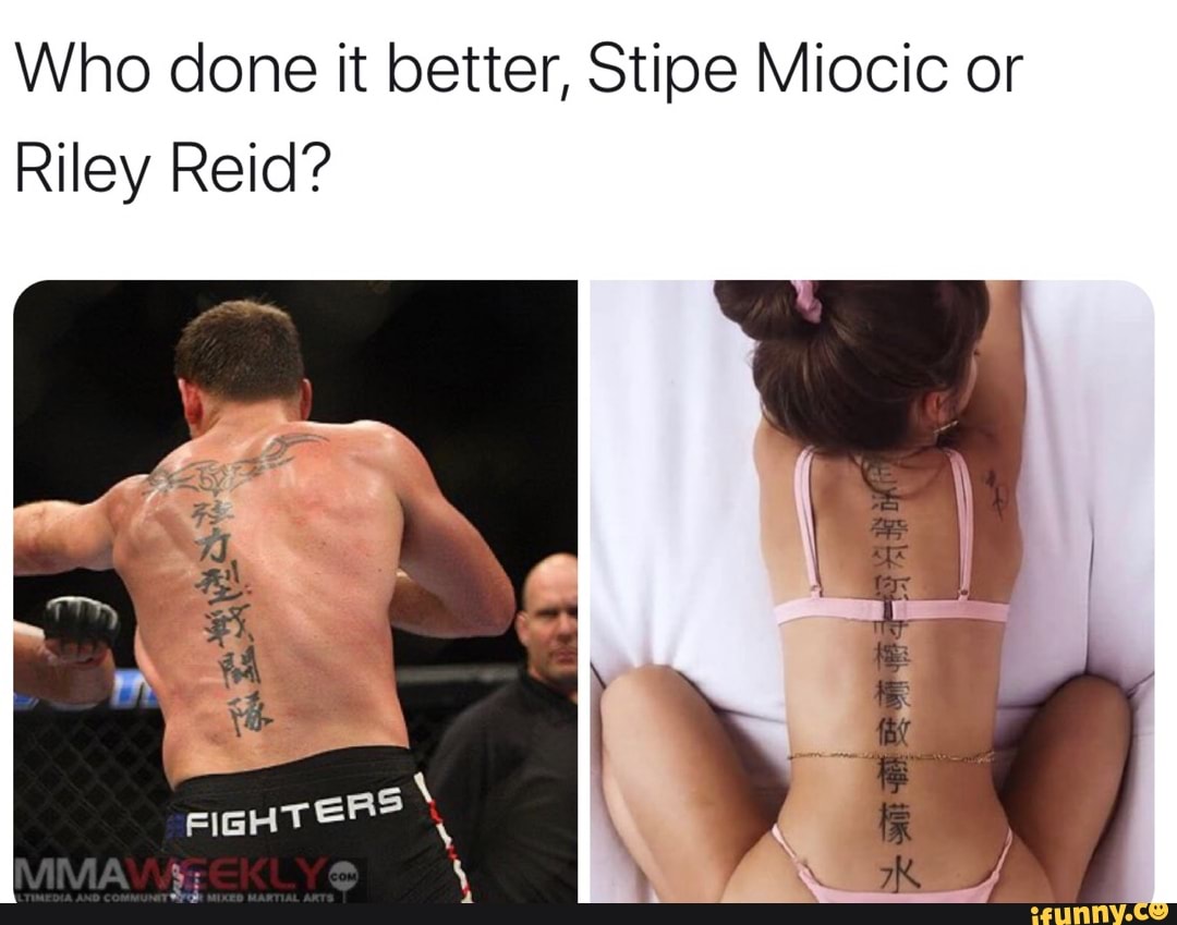 Who done it better, Stipe Miocic or Riley Reid? - iFunny Brazil