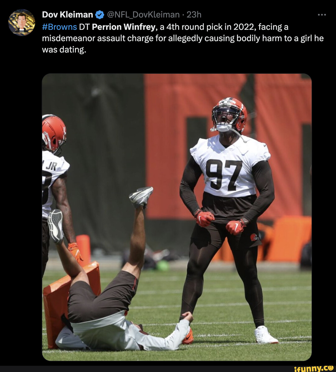 Cleveland Browns DT Perrion Winfrey sees misdemeanor assault