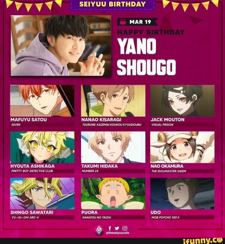 number24 Anime Voice Actors / Seiyuu 