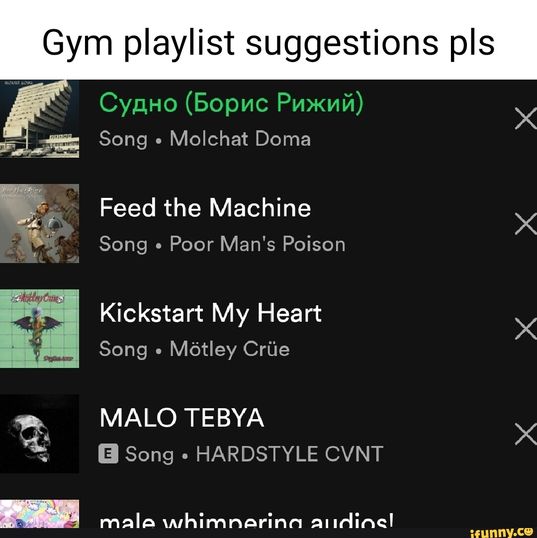Gym playlist suggestions pls CyaHo (Bopuc Pwn) Song Molchat Doma Feed