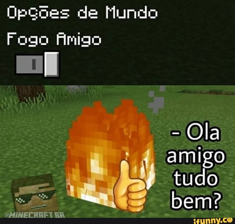 Print que eu e meu amigo tiramos (essa semana está sendo a melhor pra mim  pois estou podendo jogar Minecraft com meus amigos, nunca estive tão feliz)  - iFunny Brazil