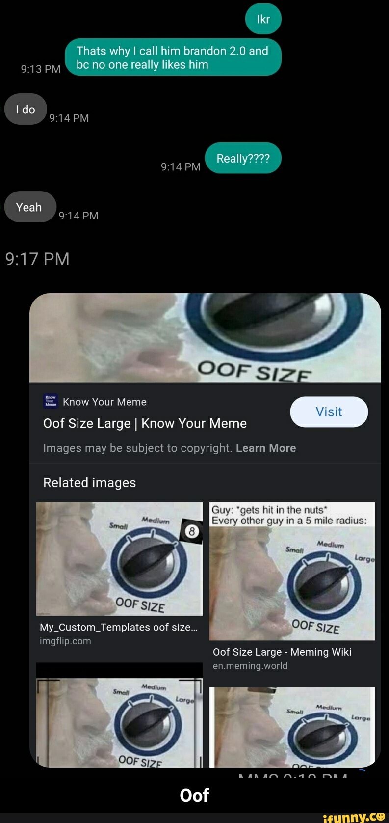 OOF  Know Your Meme