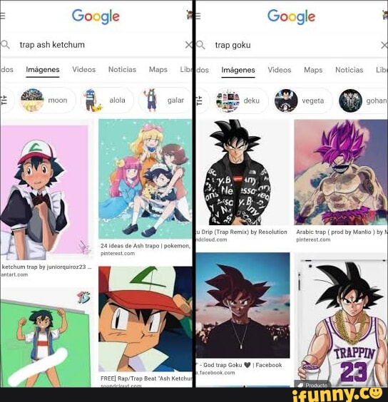 Google trap ash ketchum os Imigenes Videos Google trap goku Imagenes ...