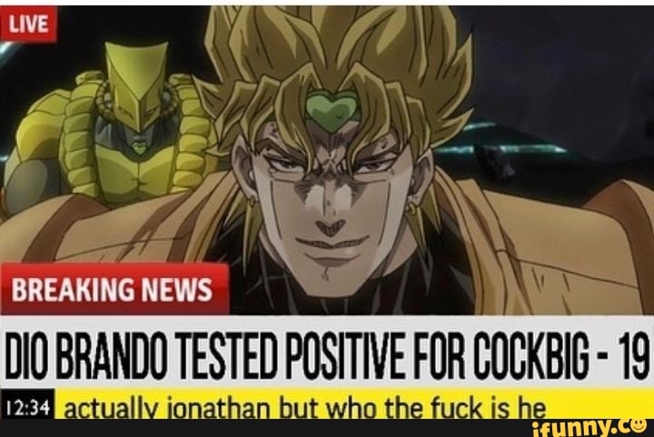 Dio Brando: VERY - iFunny Brazil