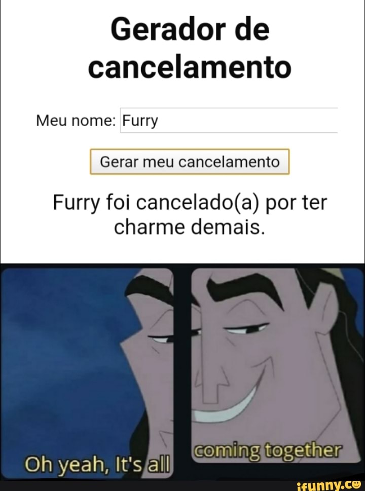 Gerador de cancelamento Meu nome: Jogador de free fire Gerar meu  cancelamento Jogador de free fire foi cancelado(a) por ser corno. - . -  iFunny Brazil