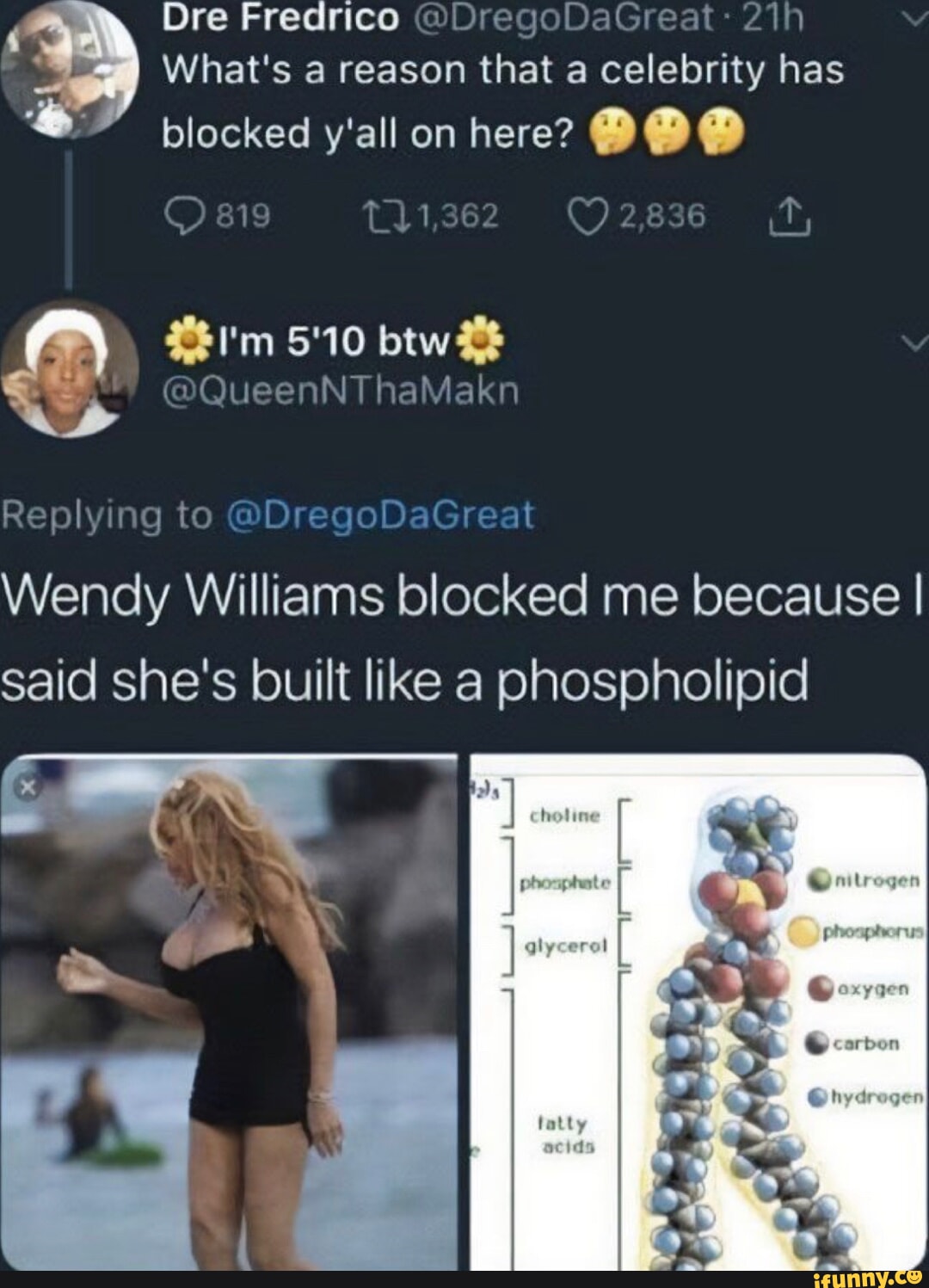 Celebeity blocked me for no reason
