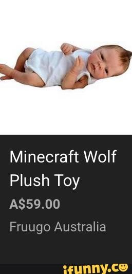 minecraft baby wolf plush