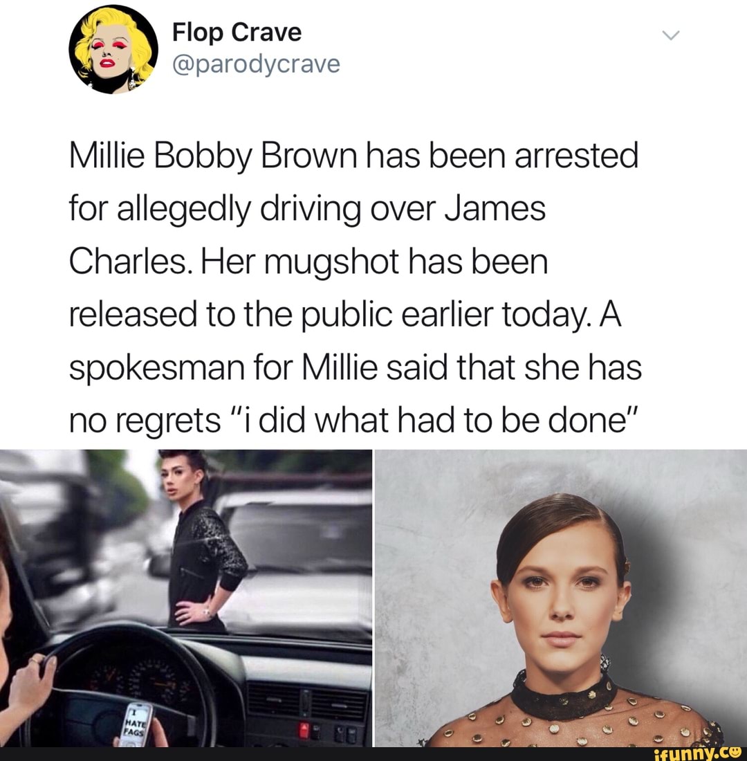 Milly bobby brown discount ran over james charles