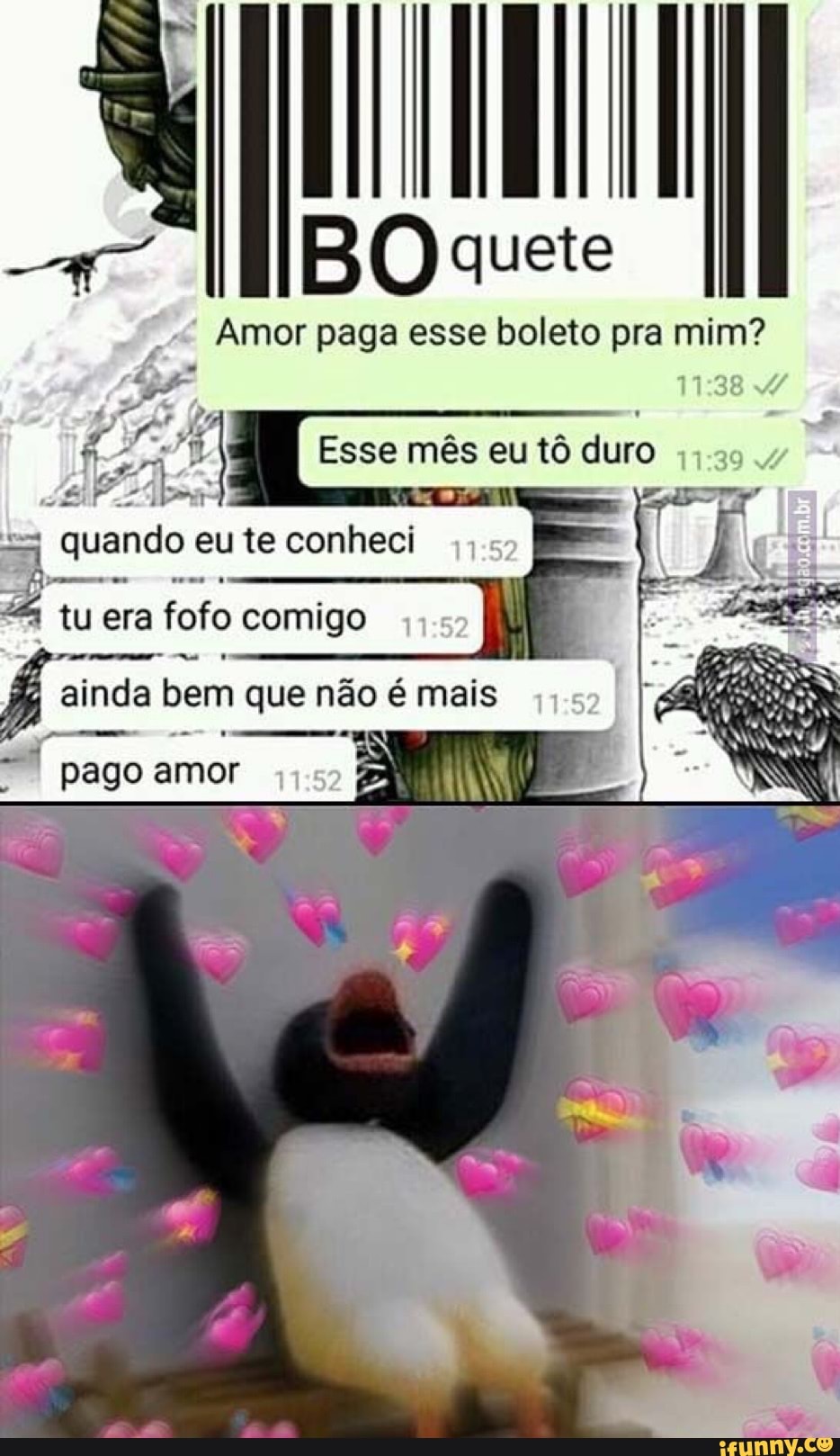 BO quete Amor paga esse boleto pra mim? Esse mês eu tô duro - iFunny Brazil