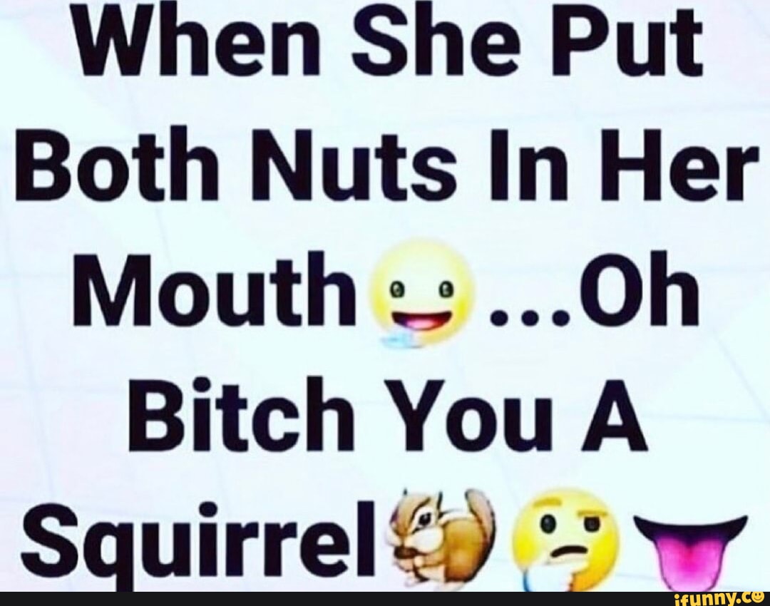 When She Put Both Nuts In Her Mouth ...Oh Bitch You A Squirrel - iFunny  Brazil