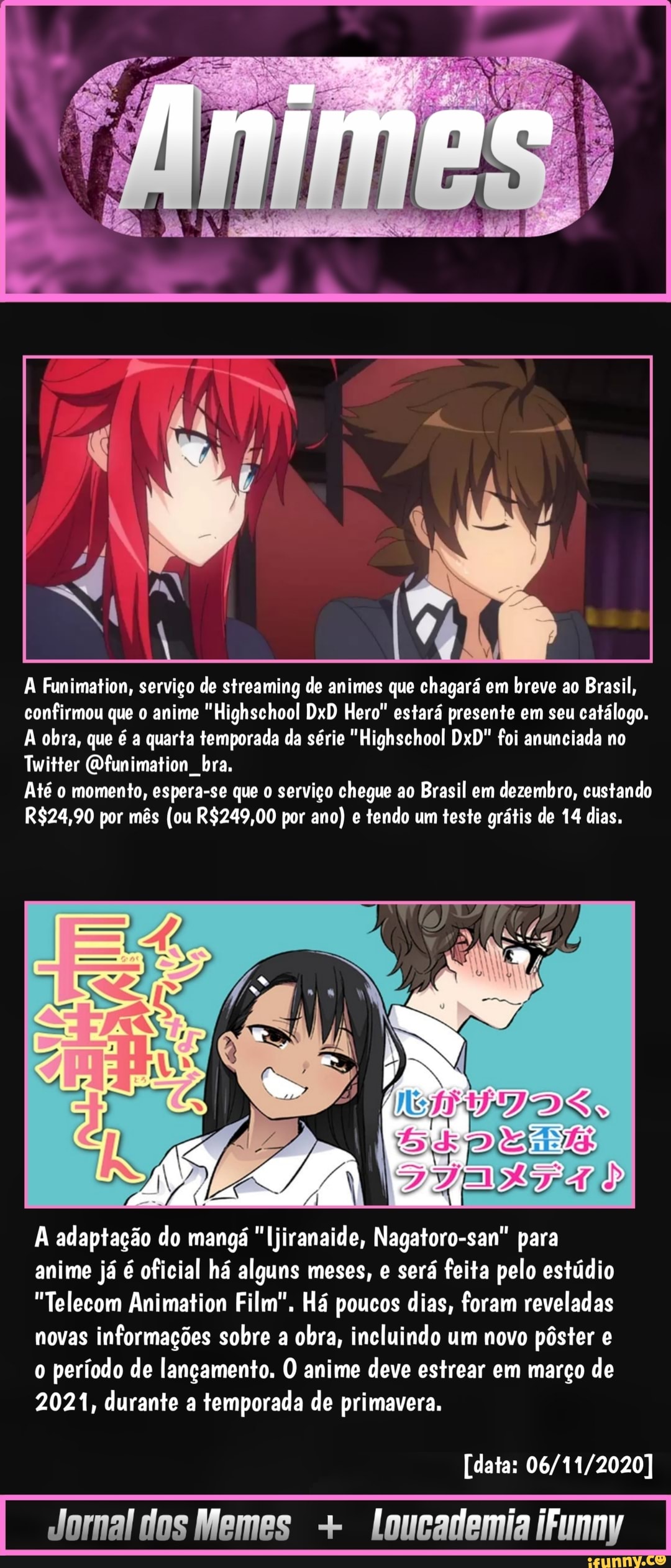 Otaku_Sincero03 on X: Mds @funimation_bra, quanto anime dublado