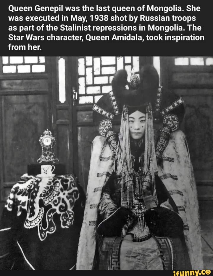 Genepil Last Mongolian Queen - Queen Genepil was the last queen of Mongolia ...