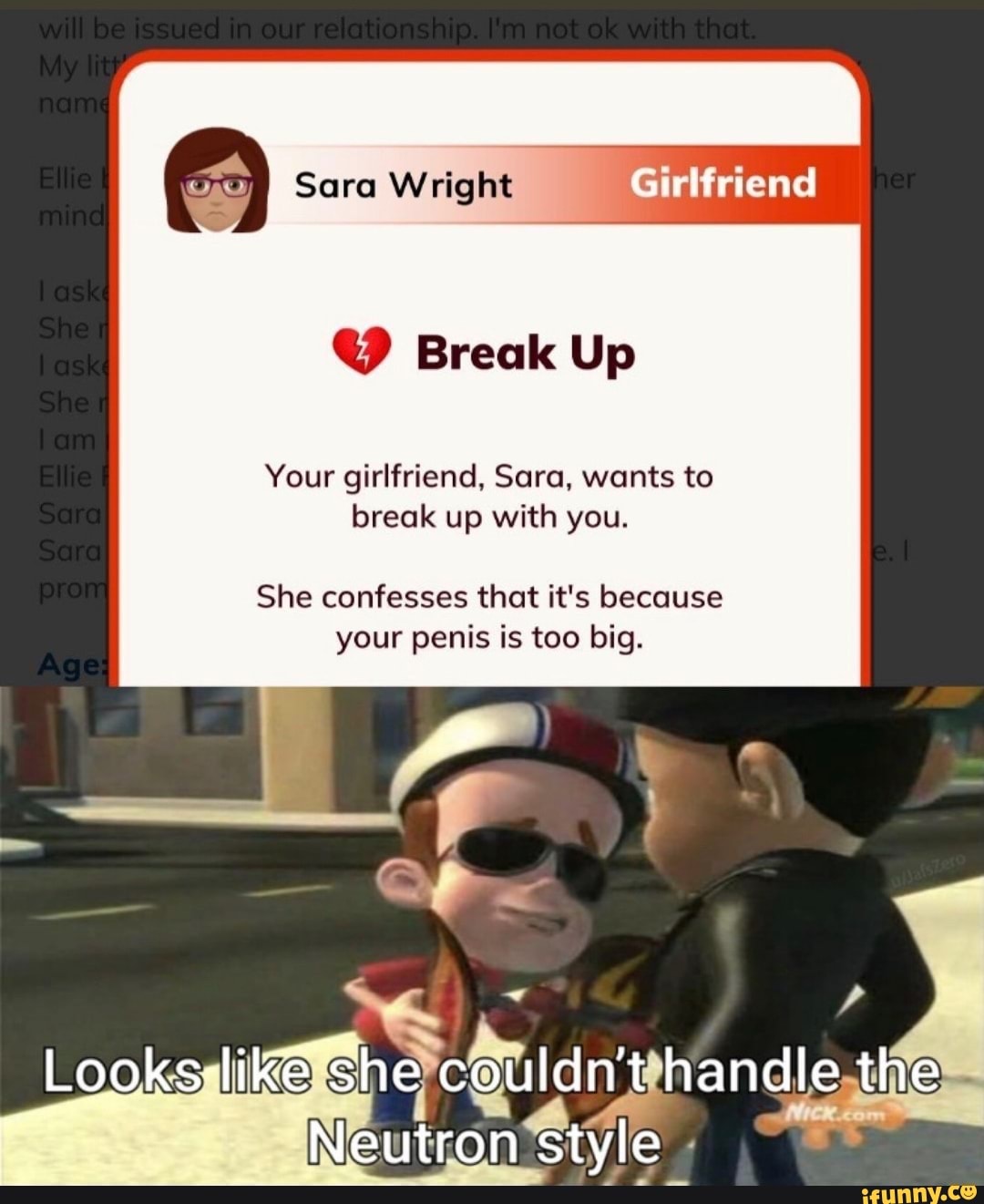 Sara Wright Girlfriend Break Up Your Girlfriend Sara Wants To Break