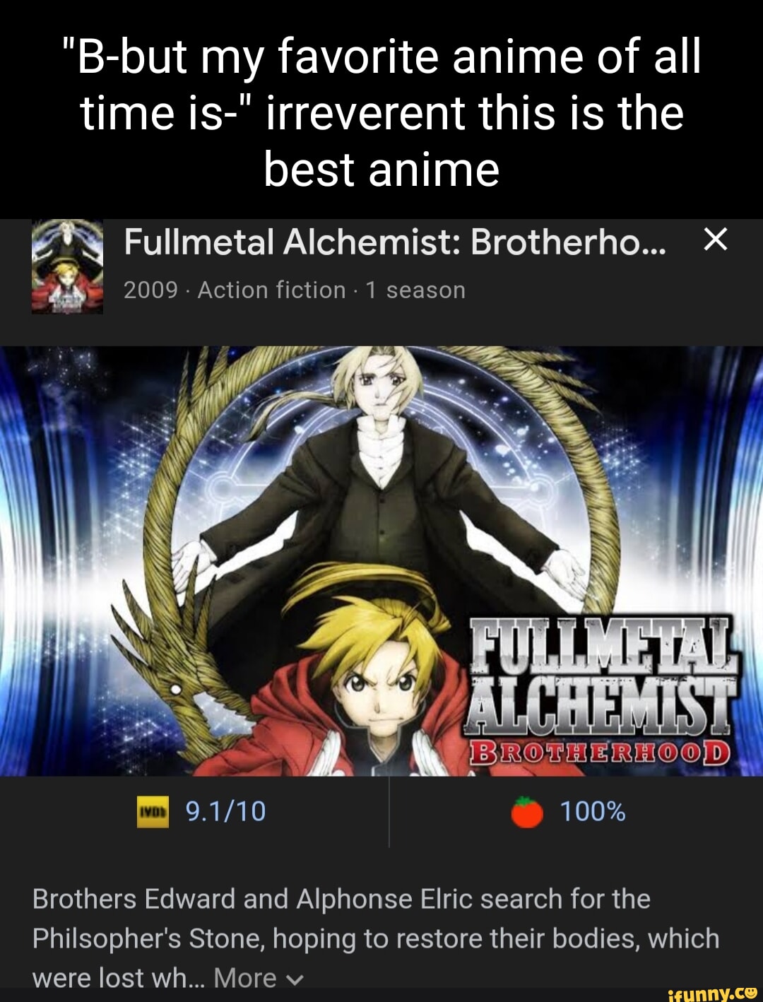 fullmetal alchemist: brotherhood is one of my favorite animes of
