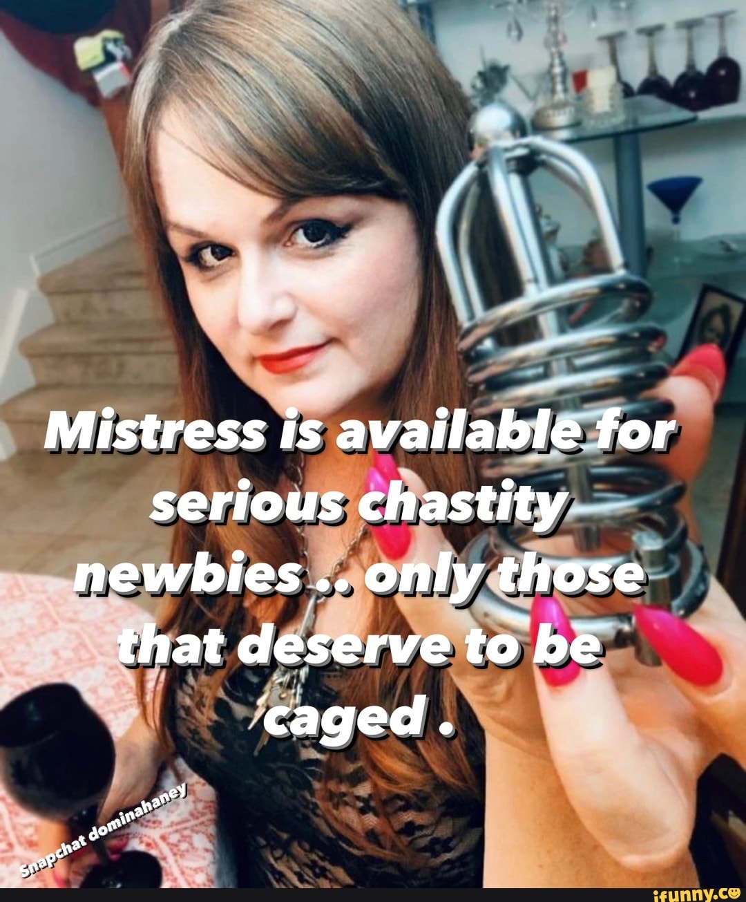 Mistress is available for serious chastity newbies only those that deserve  to be caged. - iFunny Brazil