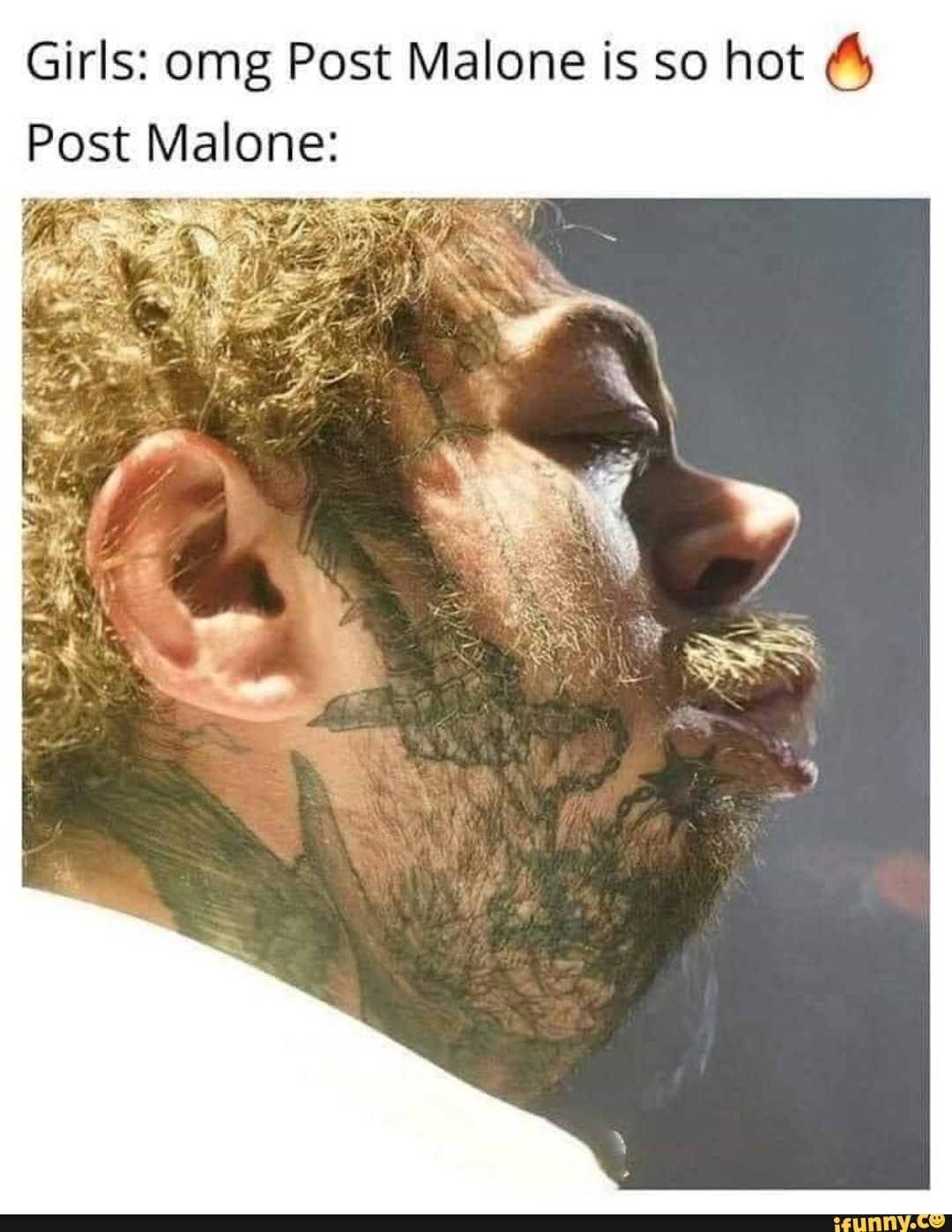 Girls: omg Post Malone is so hot Post Malone: - iFunny Brazil