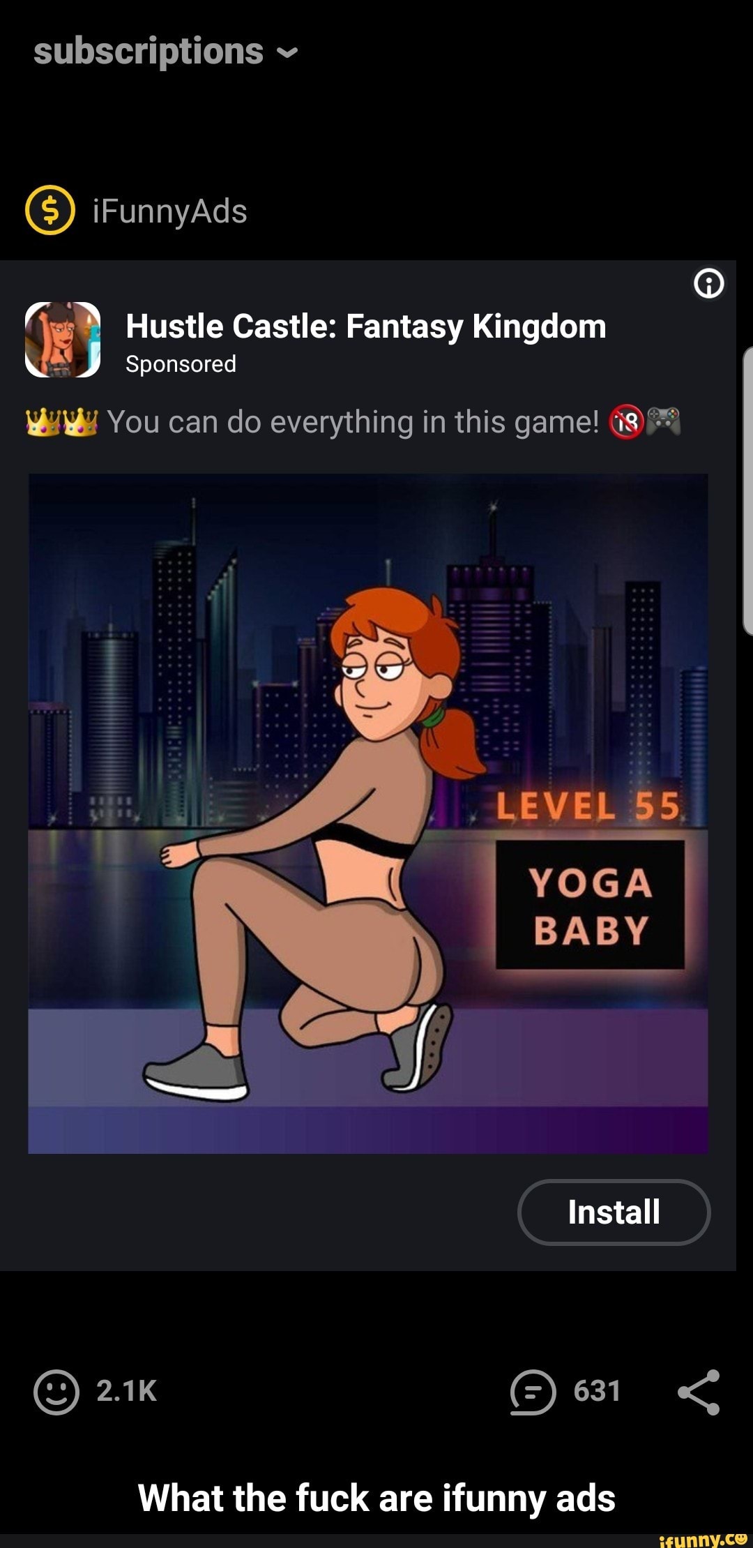 &, Hustle Castle: Fantasy Kingdom Sponsored WW You can do everything in  this game! @953 - What the fuck are ifunny ads - iFunny Brazil