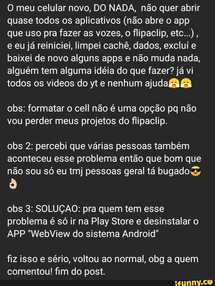 Playstore não abre