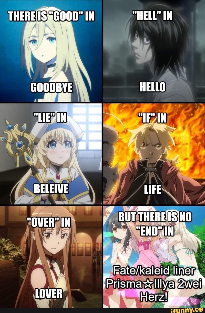 Funny A$ Hell Anime Meme$ - Live, Friends, Tumblr, v.s Me (or us