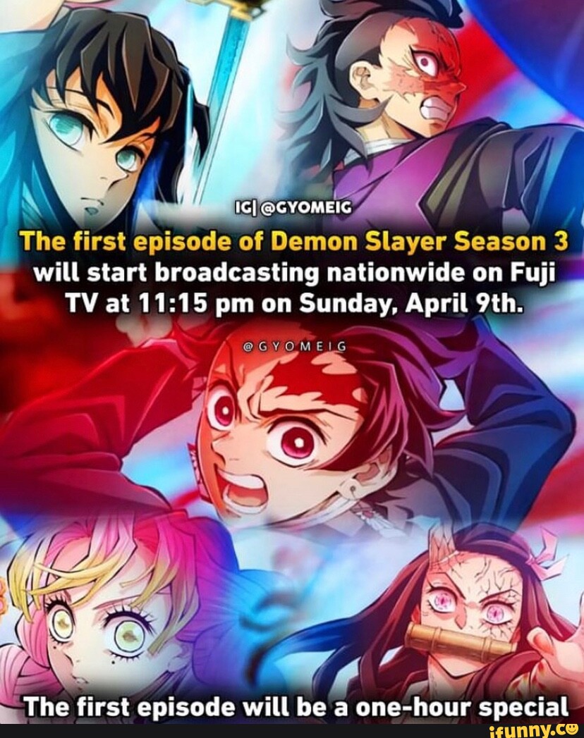 So people stop asking - I I The first episode of Demon Slayer