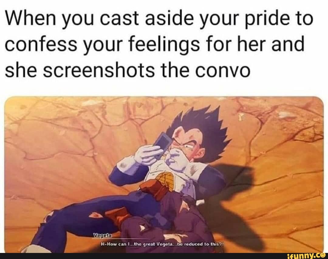 When you cast aside your pride to confess your feelings for her and she  screenshots the convo - iFunny Brazil