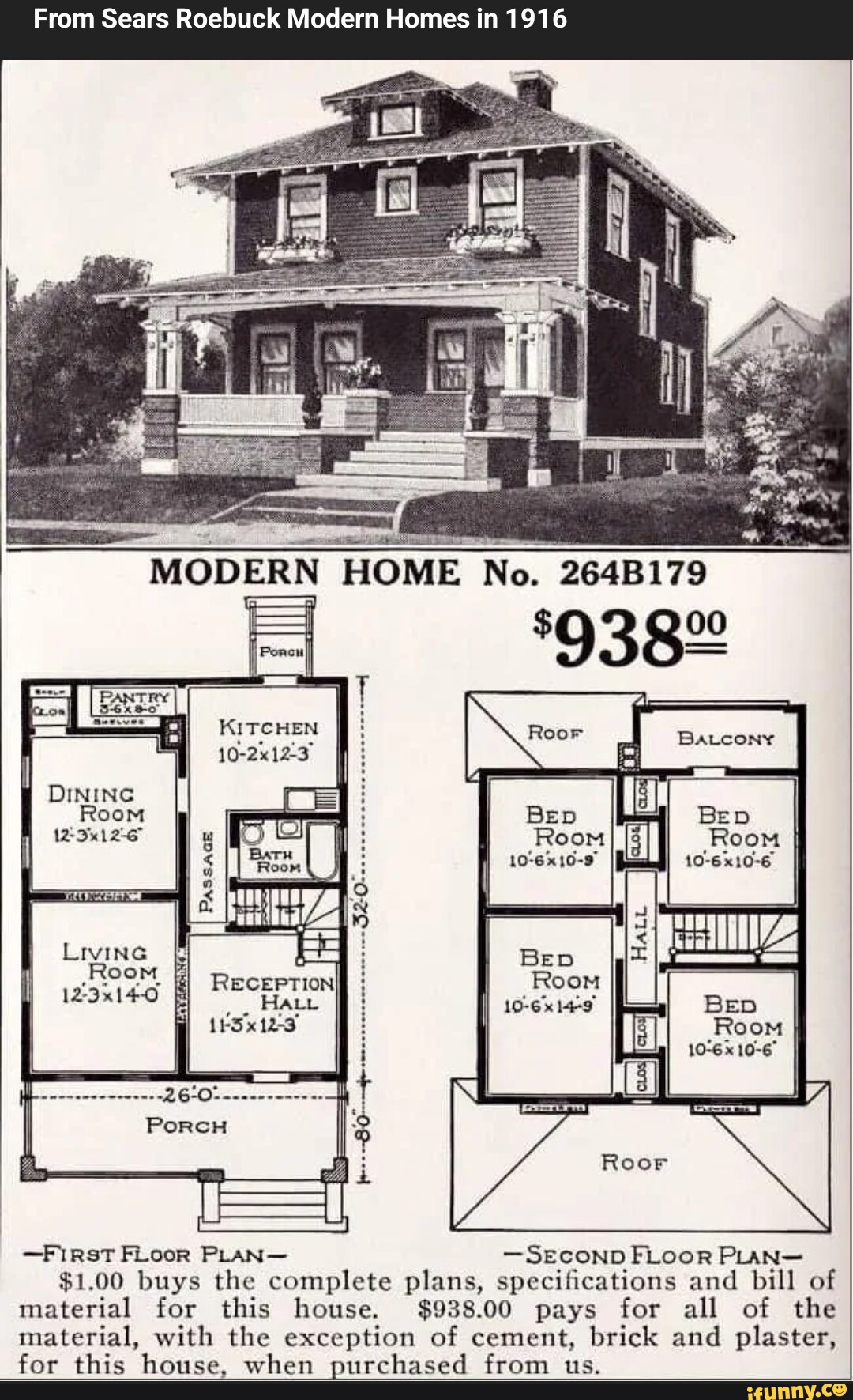 From Sears Roebuck Modern Homes In 1916