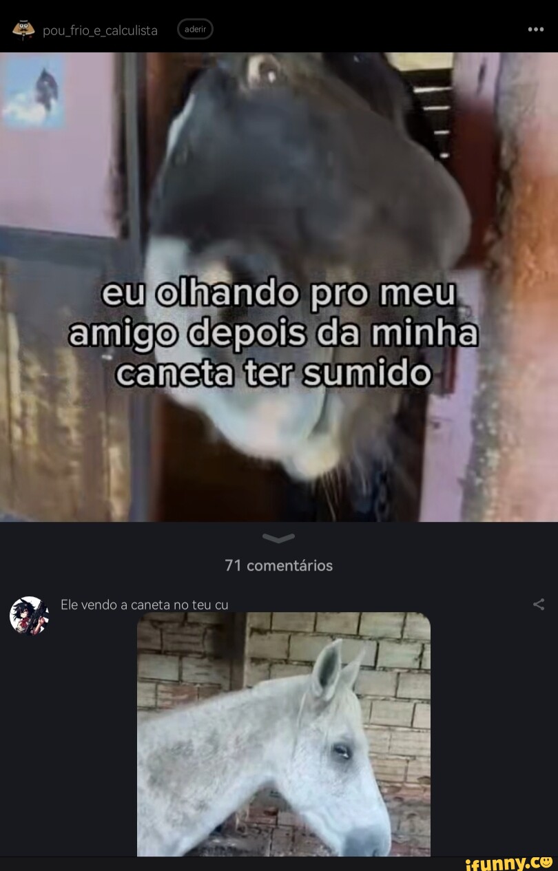 Uh amigo eu depois da minha meu 71 comentários ê, Ele vendo a caneta no teu  cu - iFunny Brazil