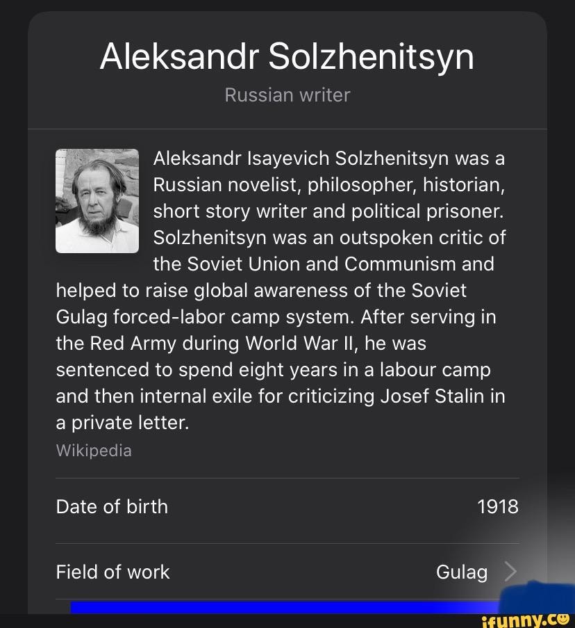 Aleksandr Solzhenitsyn Returns from Exile