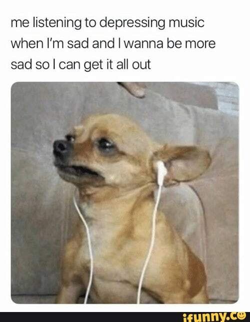 𝗔𝗻𝘅𝗶𝗲𝘁𝘆 on X: Me listening to sad music when I'm already sad to  make me even more sad  / X