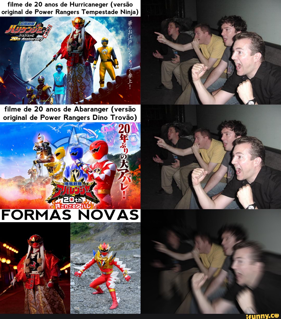 Filme de 20 anos de Hurricaneger (versão original de Power Rangers  Tempestade Ninja) filme de 20 anos de Abaranger (versão original de Power  Rangers Dino Trovão) - iFunny Brazil