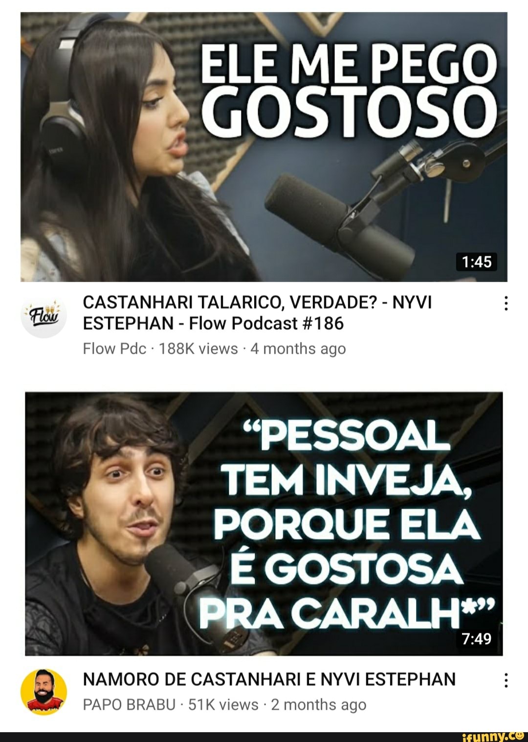 ELE ME PEGO ms CASTANHARI TALARICO, VERDADE? - NYVI ESTEPHAN - Flow Podcast  4186 Flow Pdc 188K views