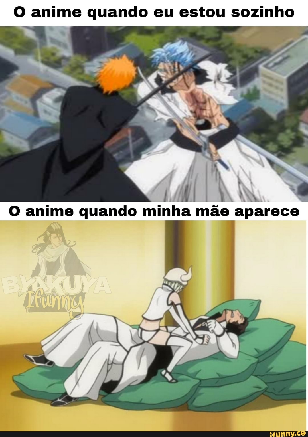 O anime quando eu estou sozinho O anime quando minha mãe aparece - iFunny  Brazil