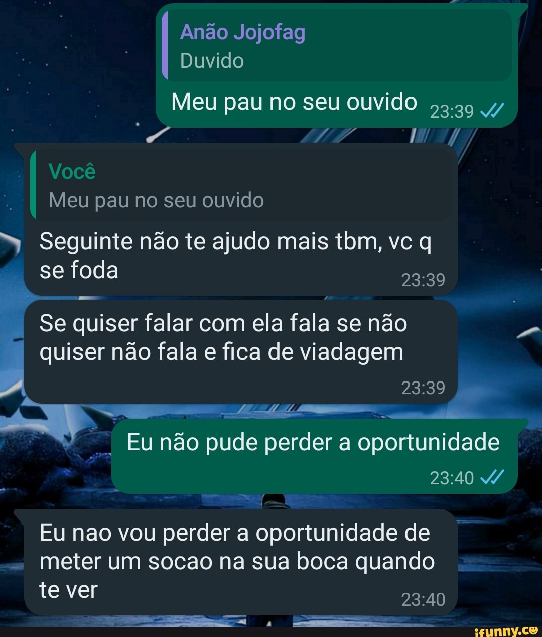 Anão Jojofag Duvido Meu pau no seu ouvido ,5.599 4/ Você Meu pau no seu  ouvido