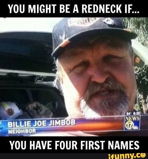you might be a redneck if