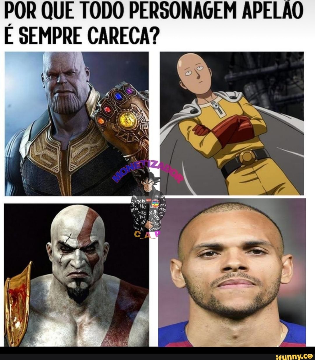 Por que todos os personagens apelões são carecas?