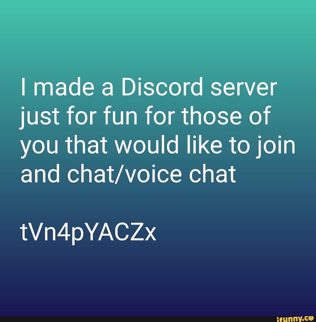 LINK DO MEU SERVER'DO DISCORD - iFunny Brazil