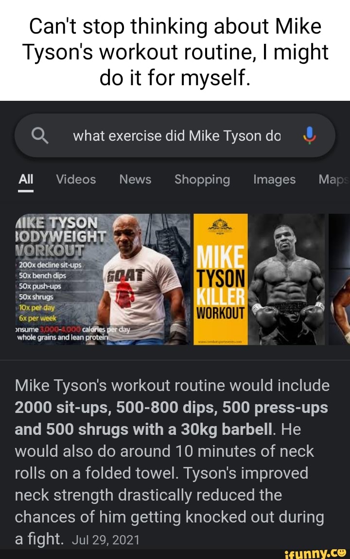 mike tysons workout wtf fun facts