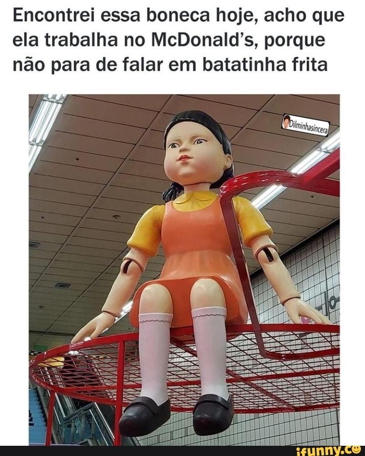 Deu nem tempo de dizer batatinha frita 1,2,3 CA AAA A boneca chegou no Rio  de Janeiro - iFunny Brazil