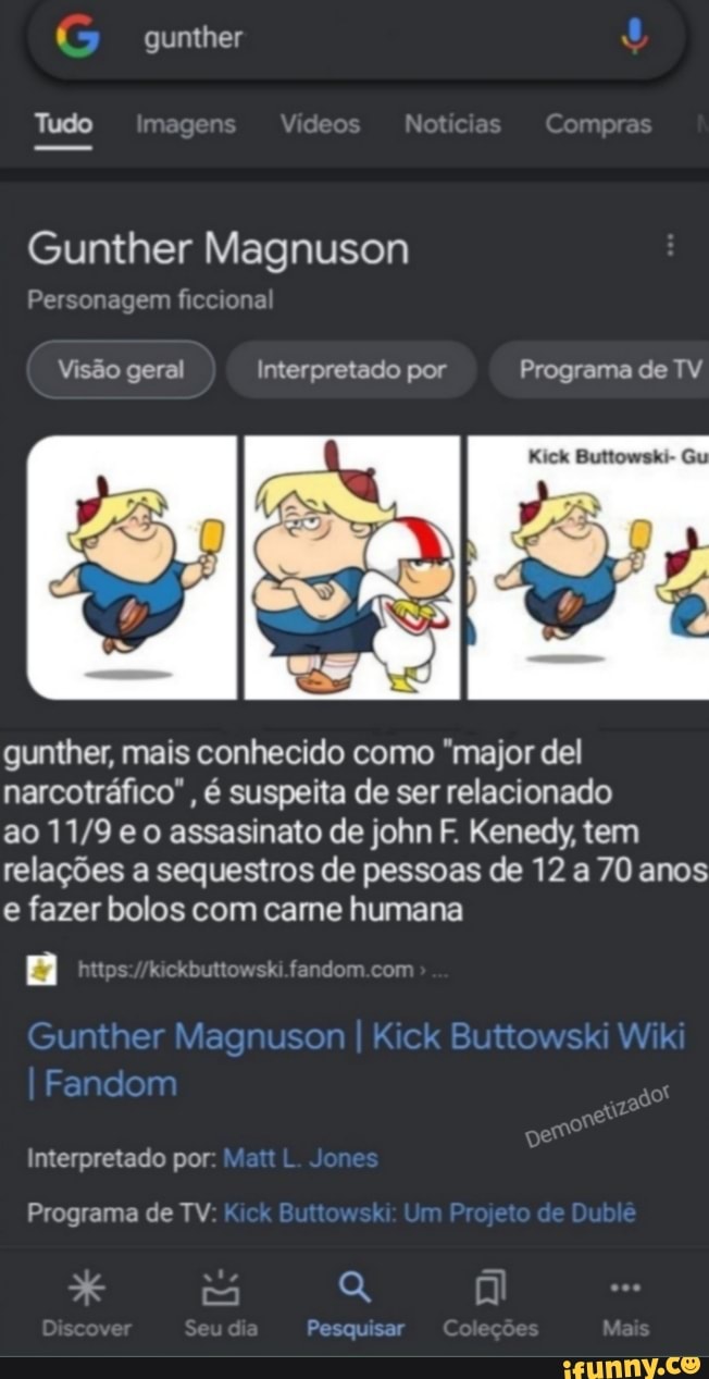 Gunther Tudo Gunther Magnuson ona Personagem fic Visão geral Interpretado  por Programa de TV gunther, mais