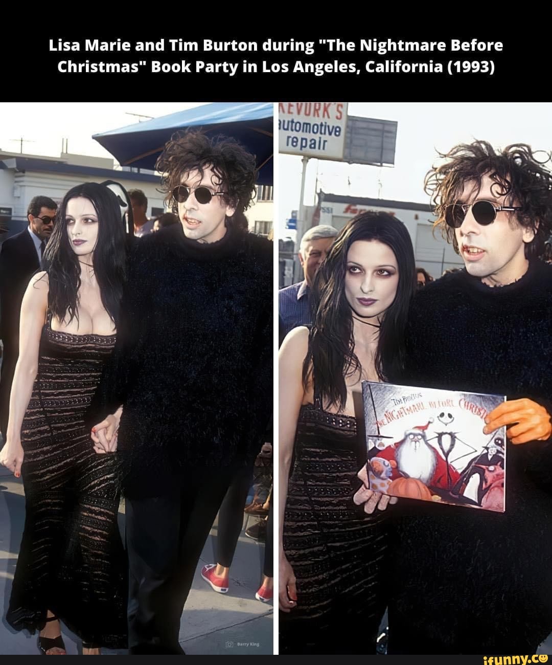 Lisa Marie and Tim Burton during