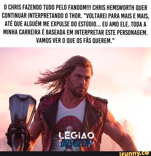Chris Hemsworth, o Thor da Marvel, descobre predisposição para a