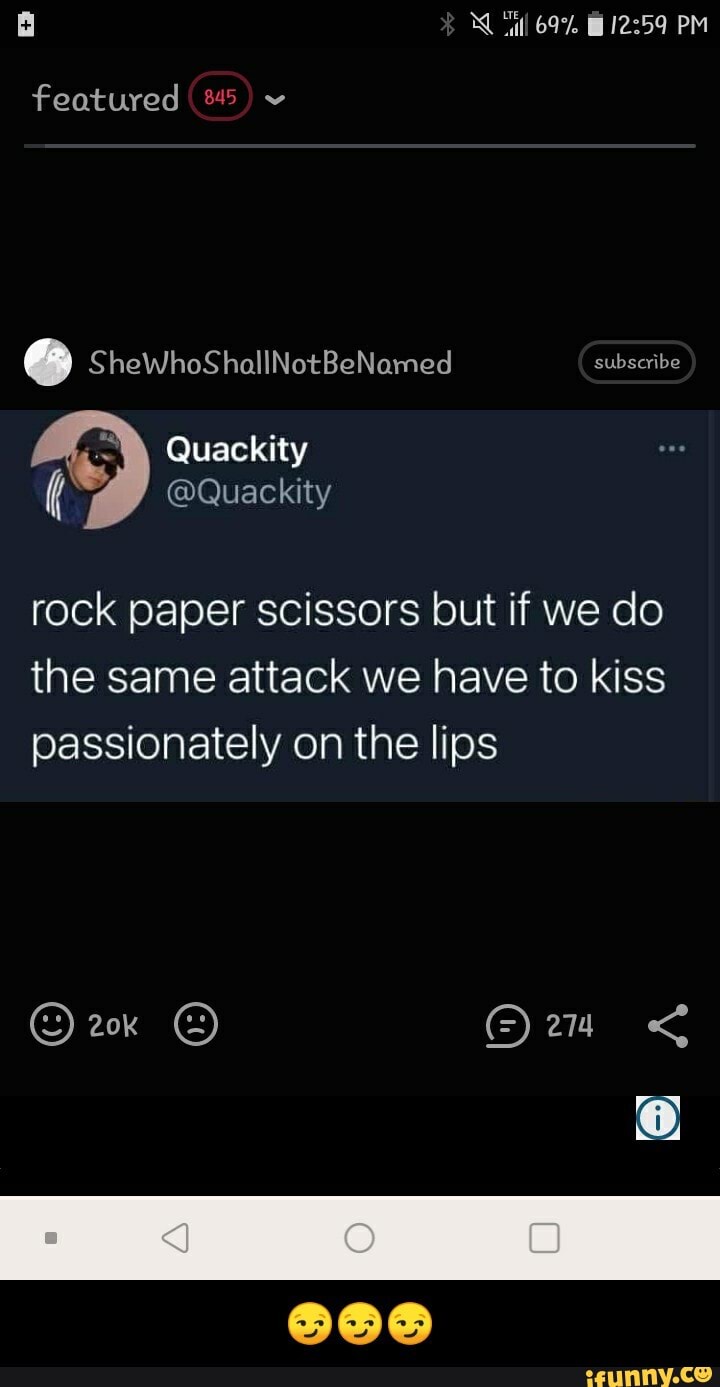 Featured SheWhoShallNotBeNamed subscribe Quackity Quackity rock paper