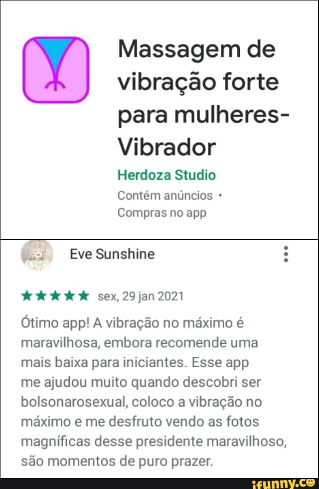 Vibrador-Vibração para mulher Prank apps & Joke apps - Herdoza Studio  Contém anúncios * Compras no