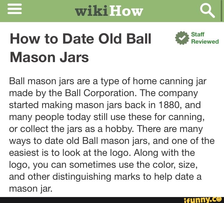 How to Date a Ball Mason Jar