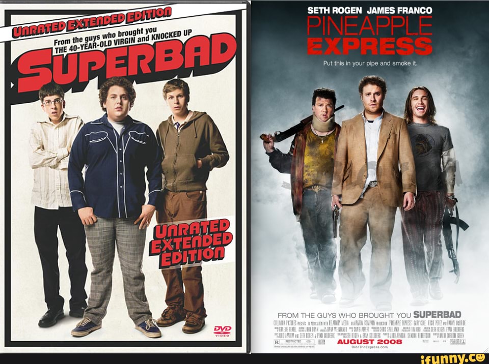 SETH ROGEN JAMES FRANCO Put this in your pipe and smoke it. SUPERBAD