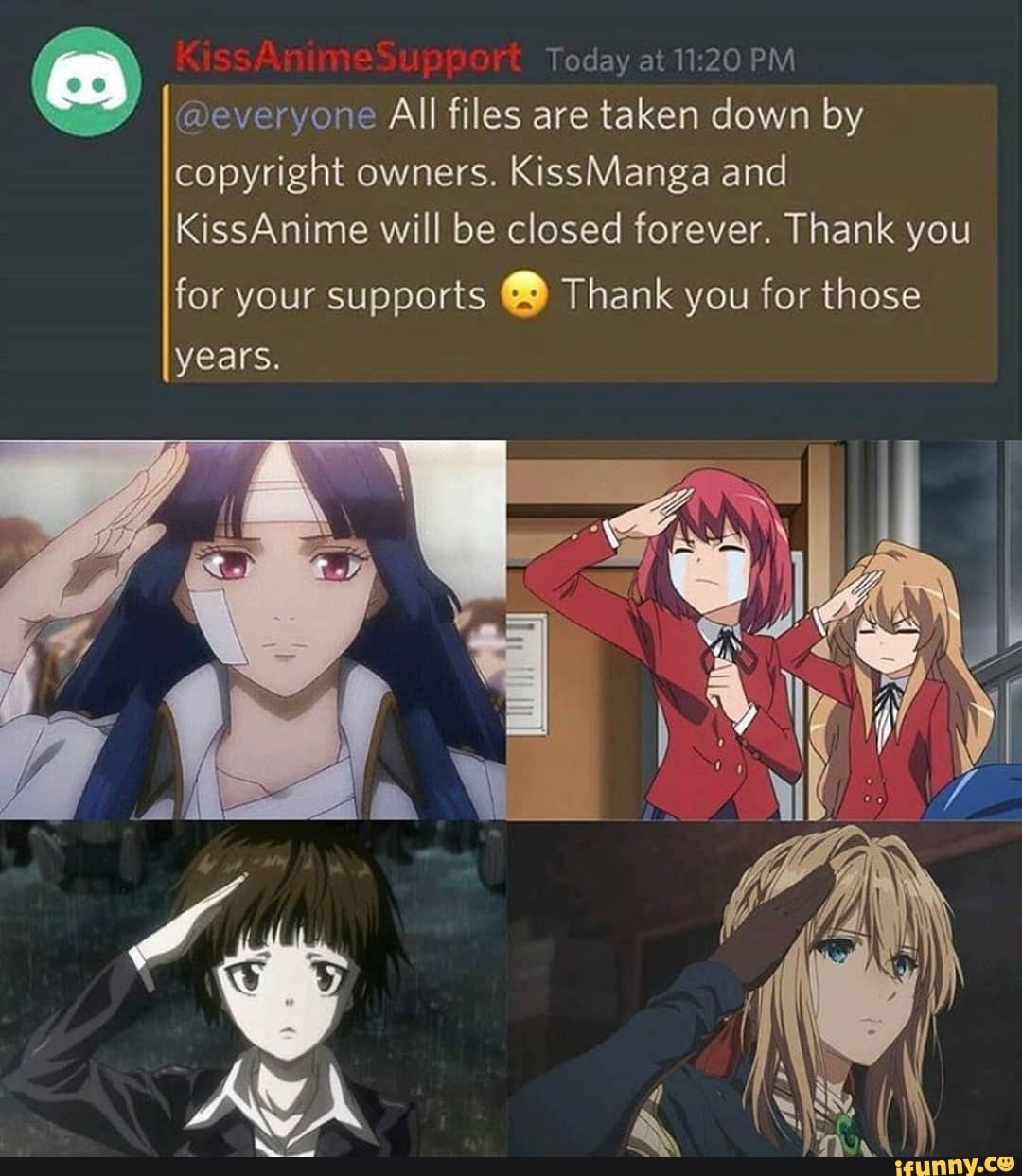 KissAnime and KissManga Shut Down Permanently