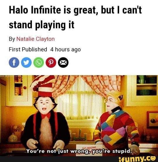 Halo Infinite is great, but I can't stand playing it